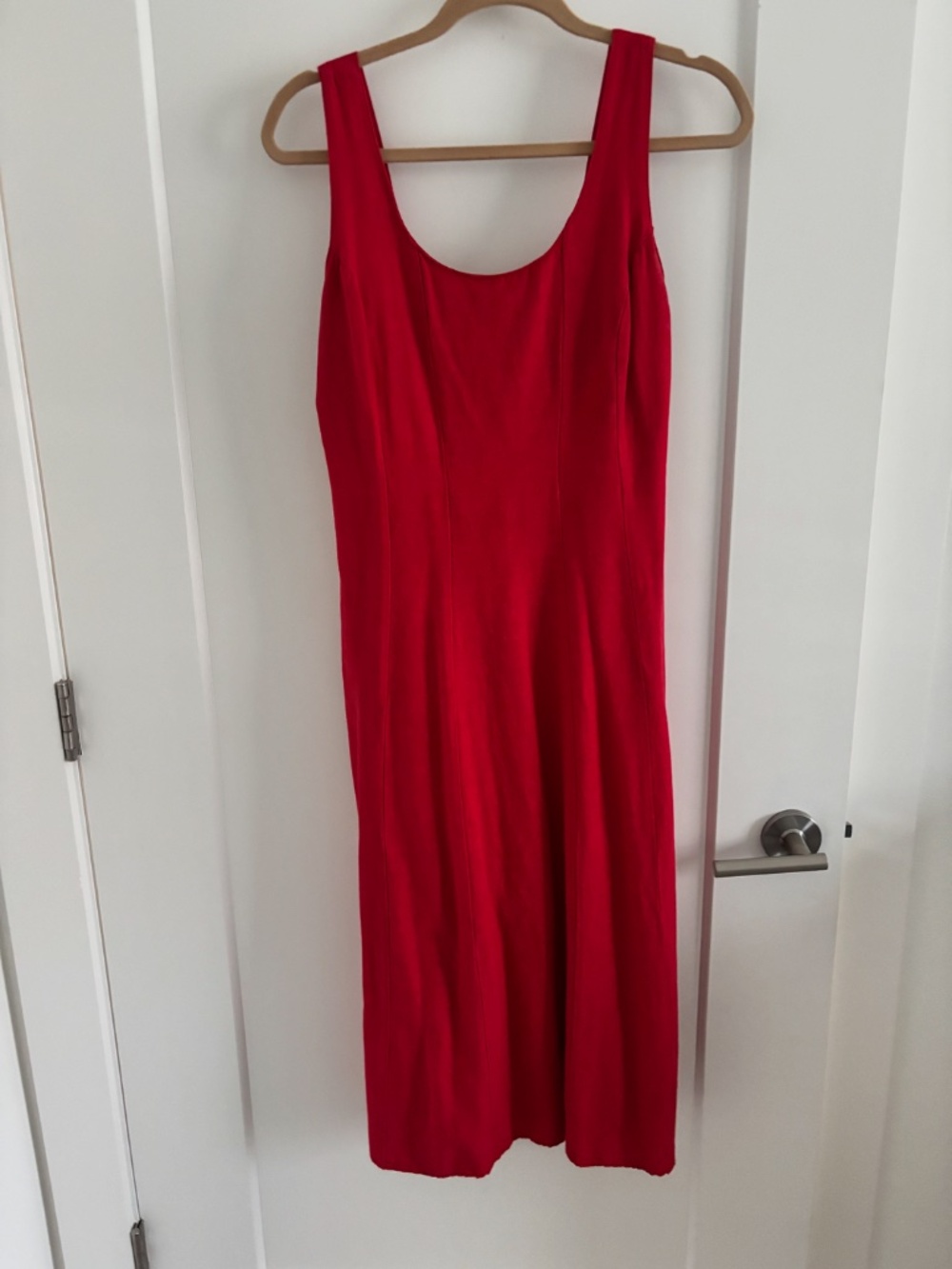 Sincerely Jules Large Red Linen Look Dress- With Pockets!